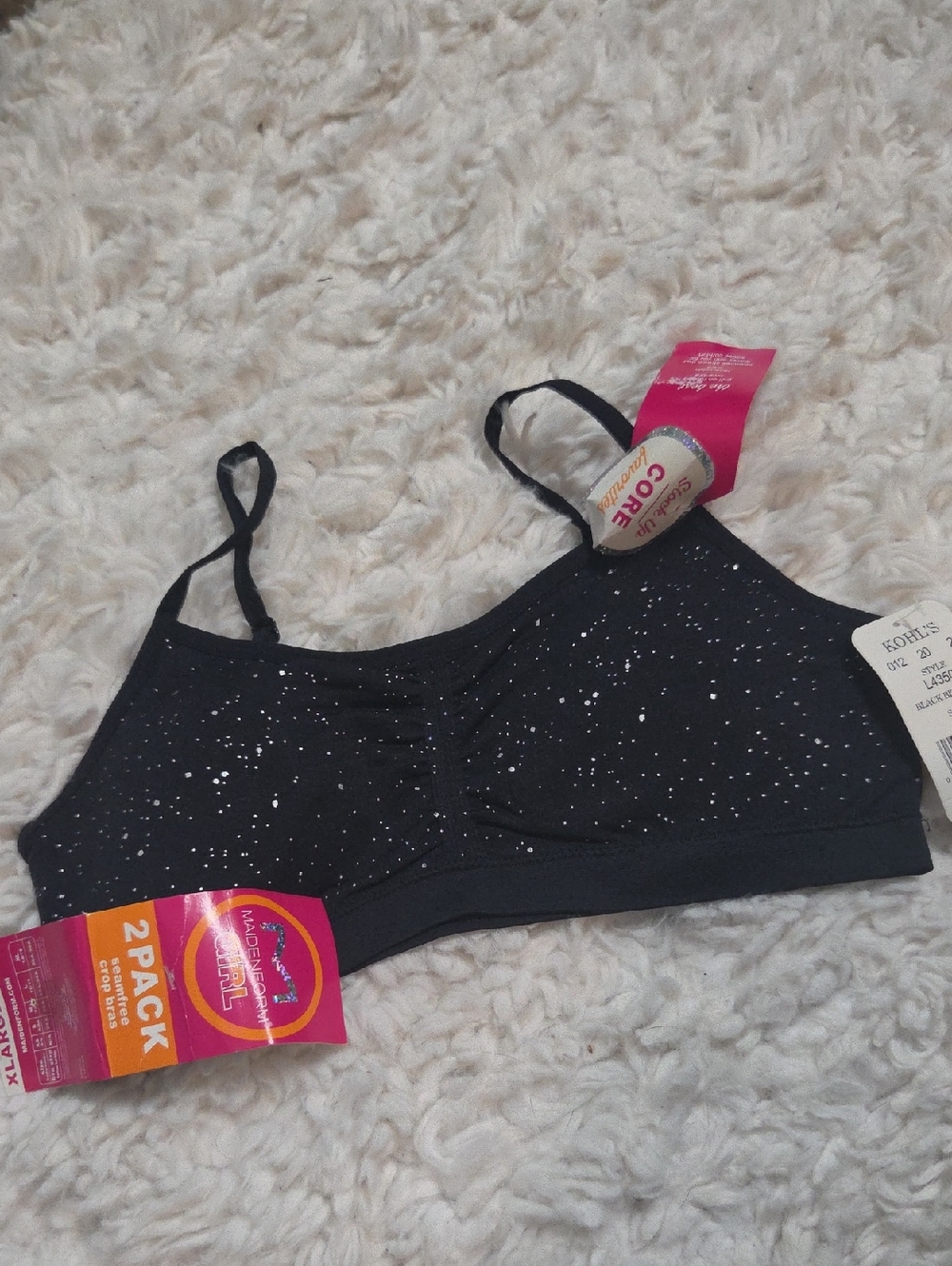 Maidenform Black Sparkle Seamless Bralette